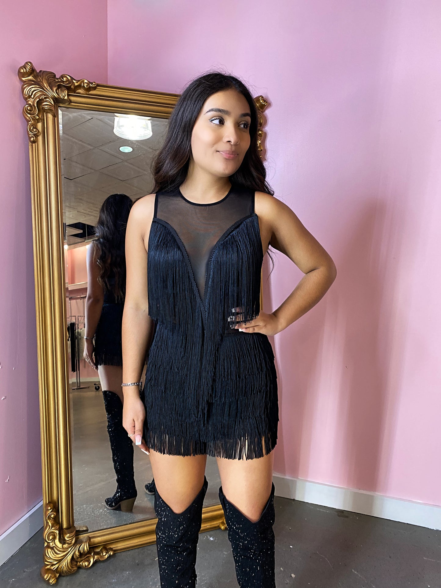 Elianna Fringe Romper