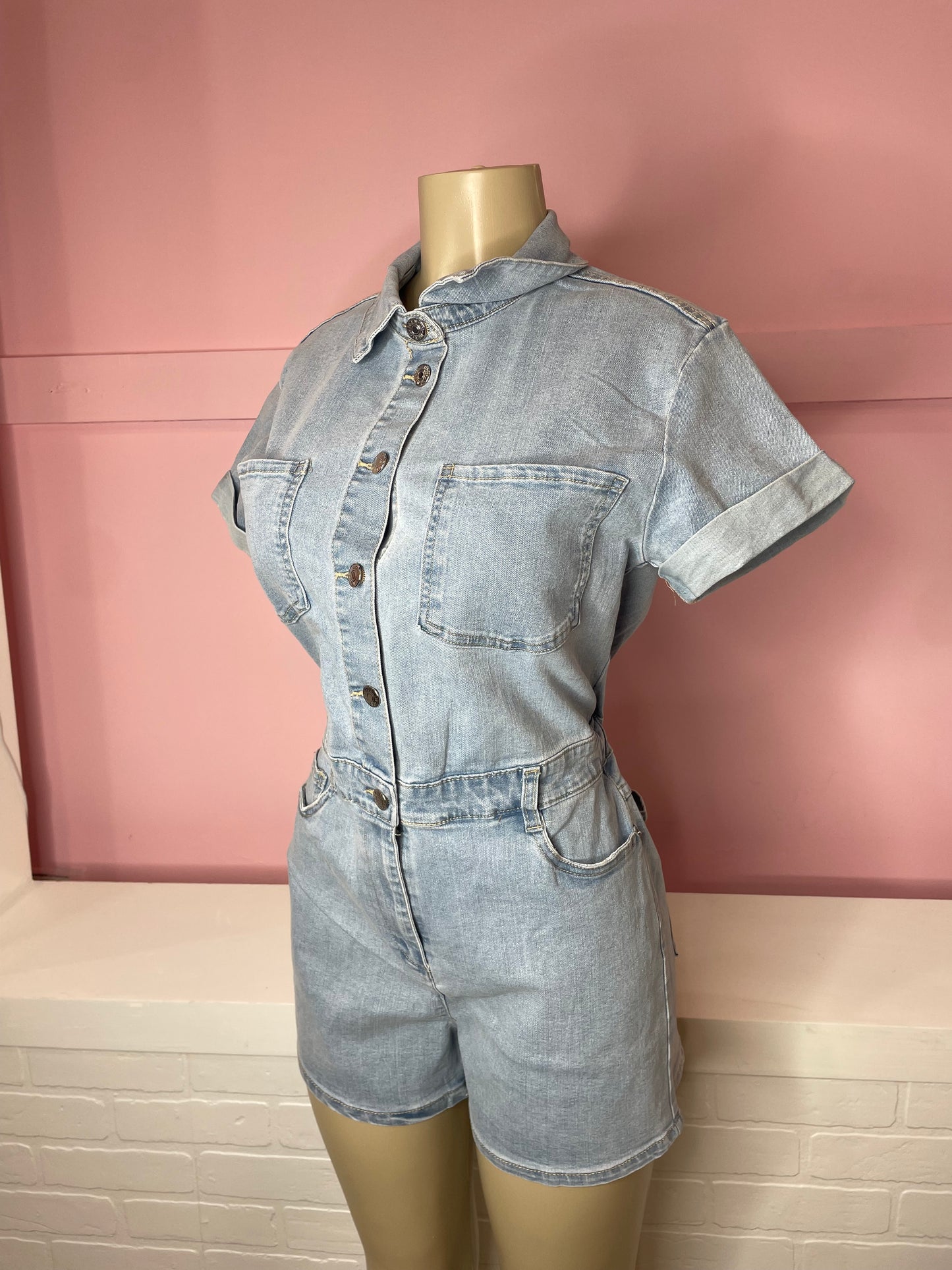 Camila Denim Romper