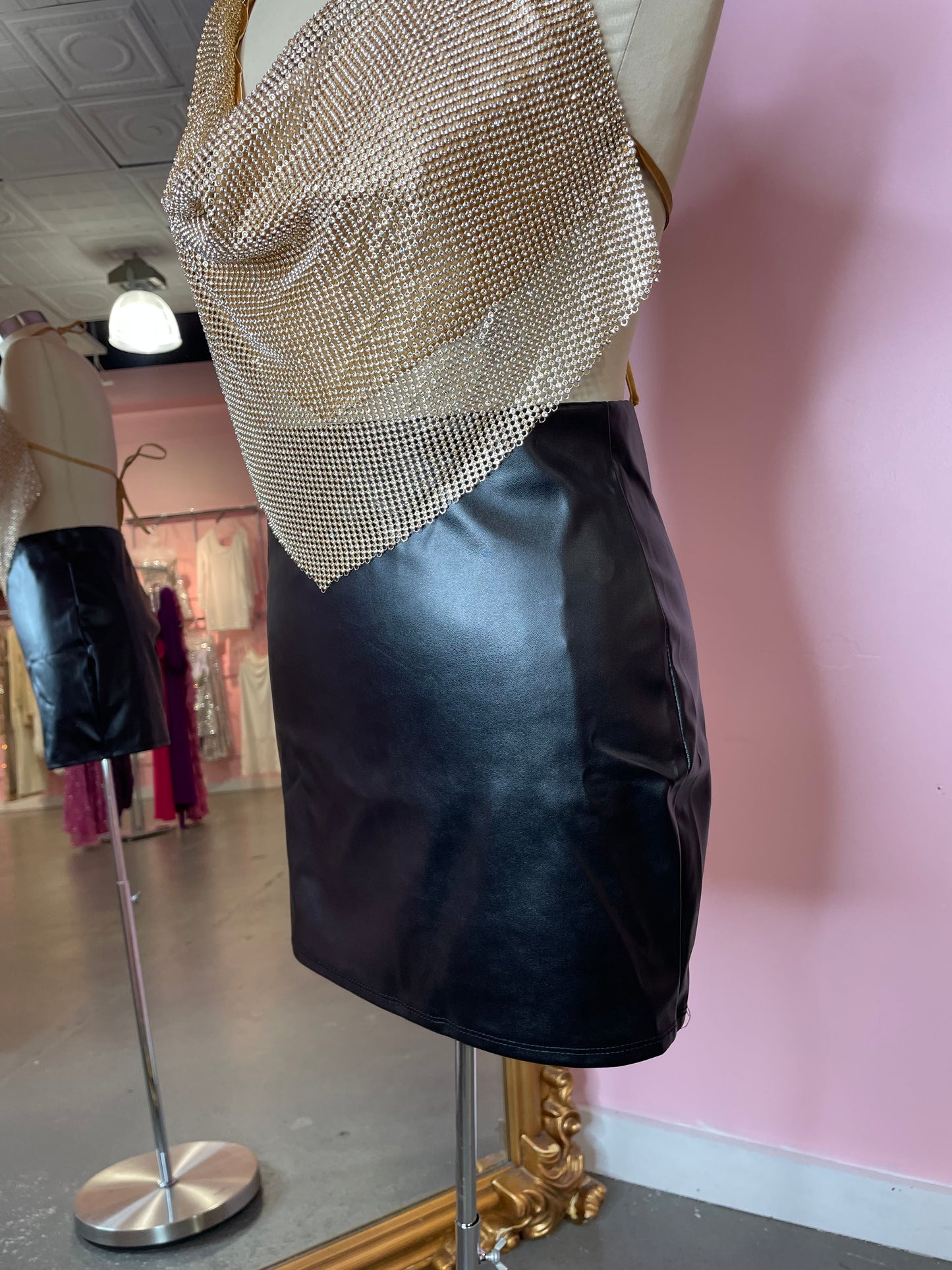 Night Life Leather Skirt