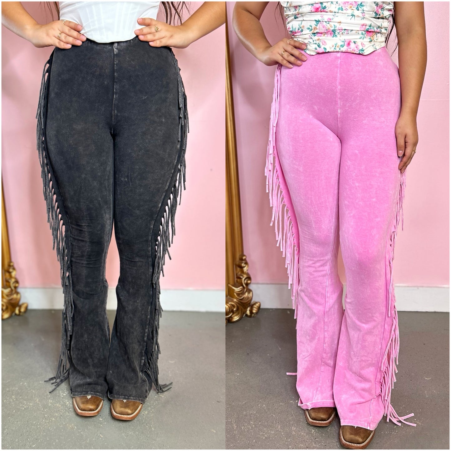 Jaripeo fringe pants