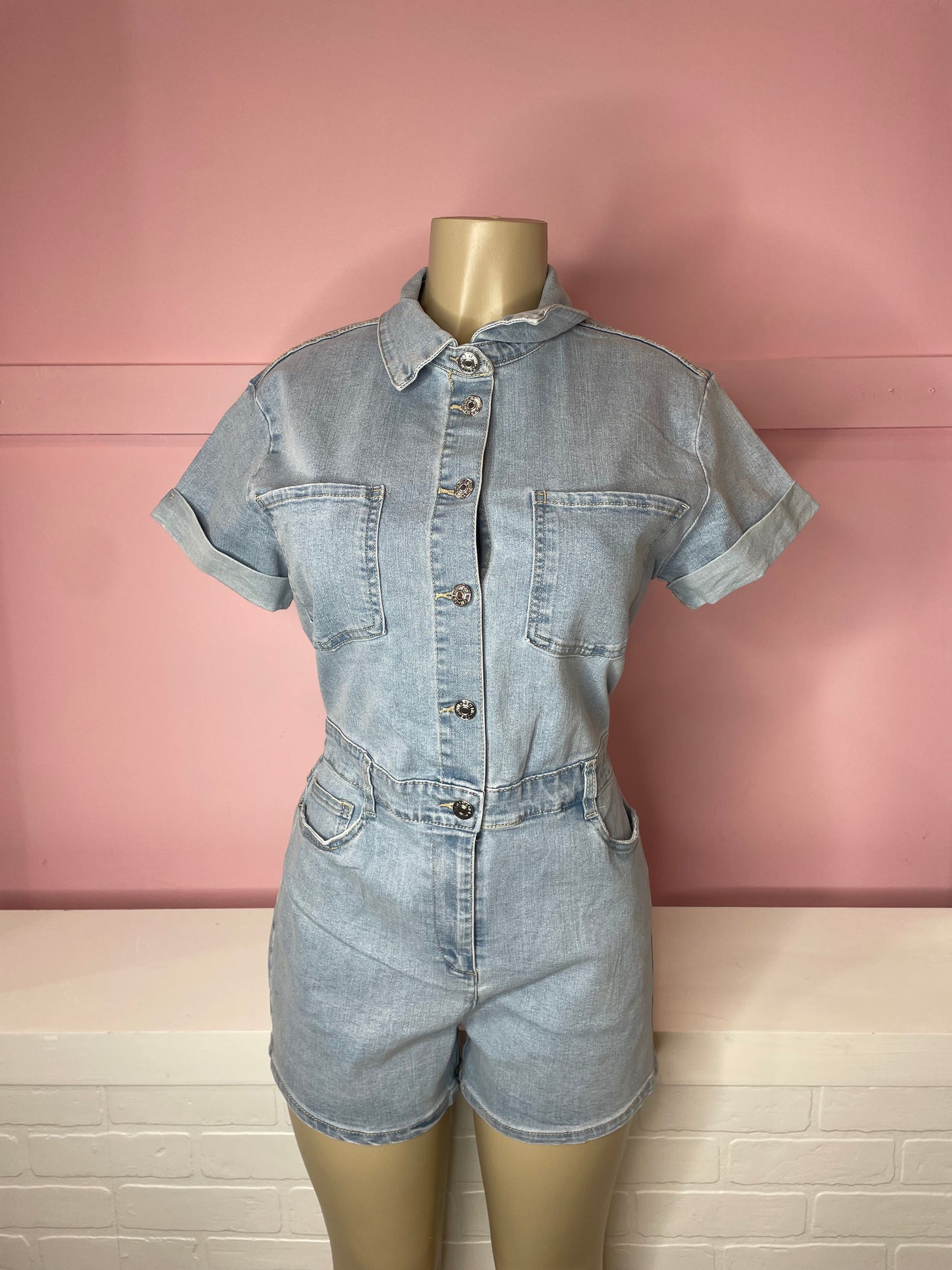 Camila Denim Romper