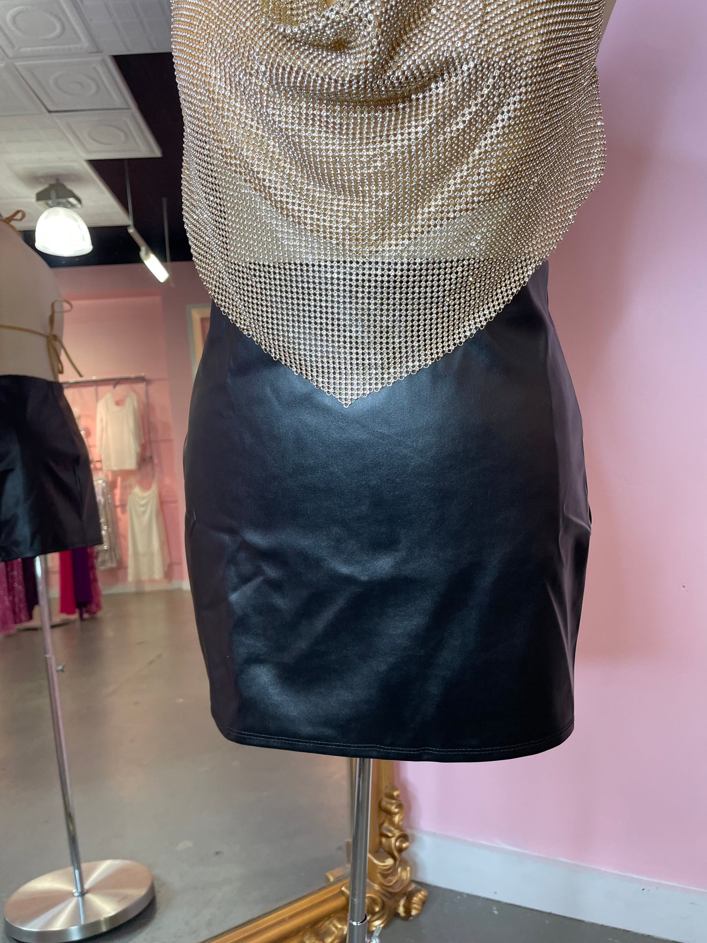 Night Life Leather Skirt