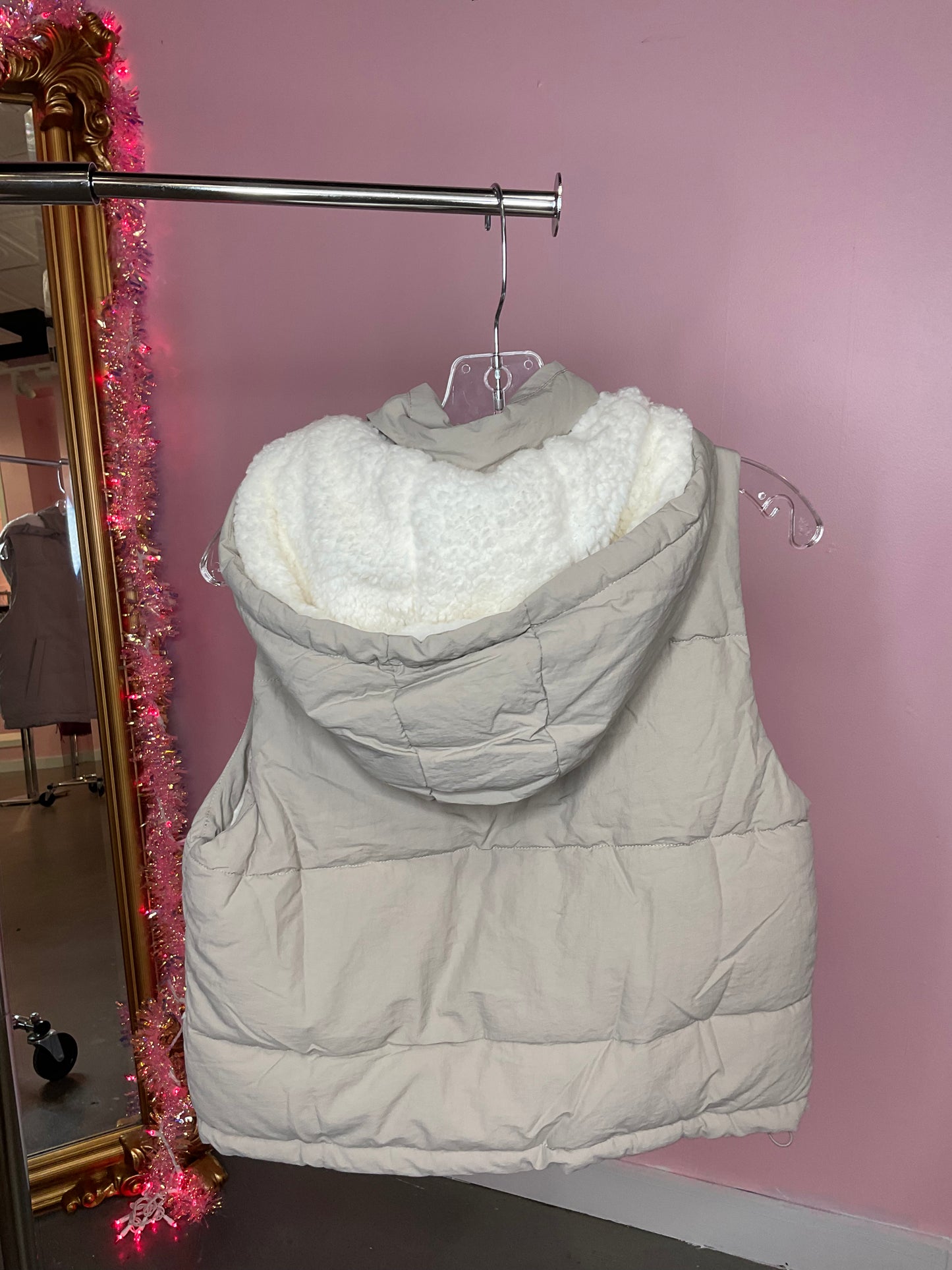 Stone puffer vest