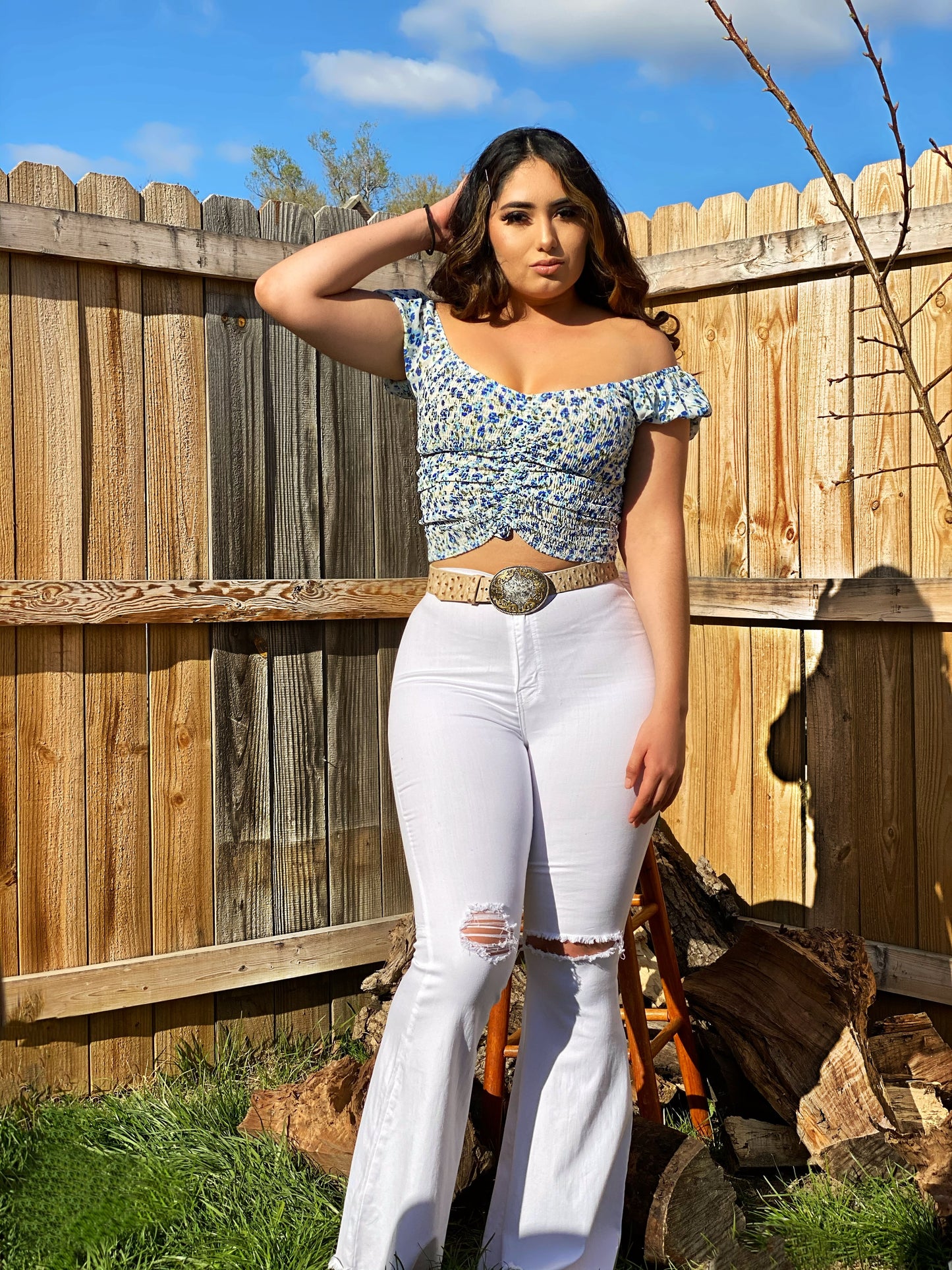 Vaquera White Flare
