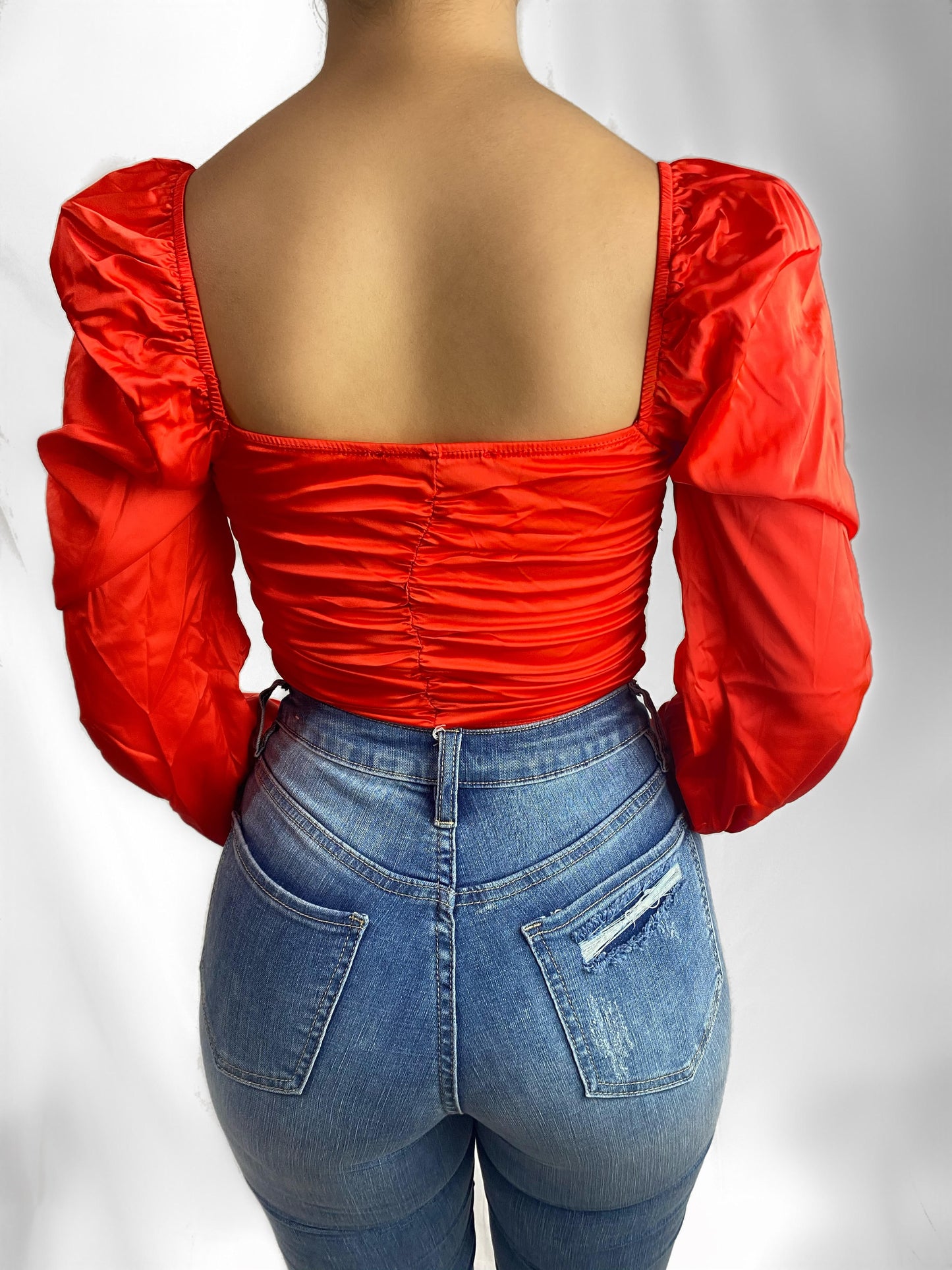 Fuego Satin Tie Top