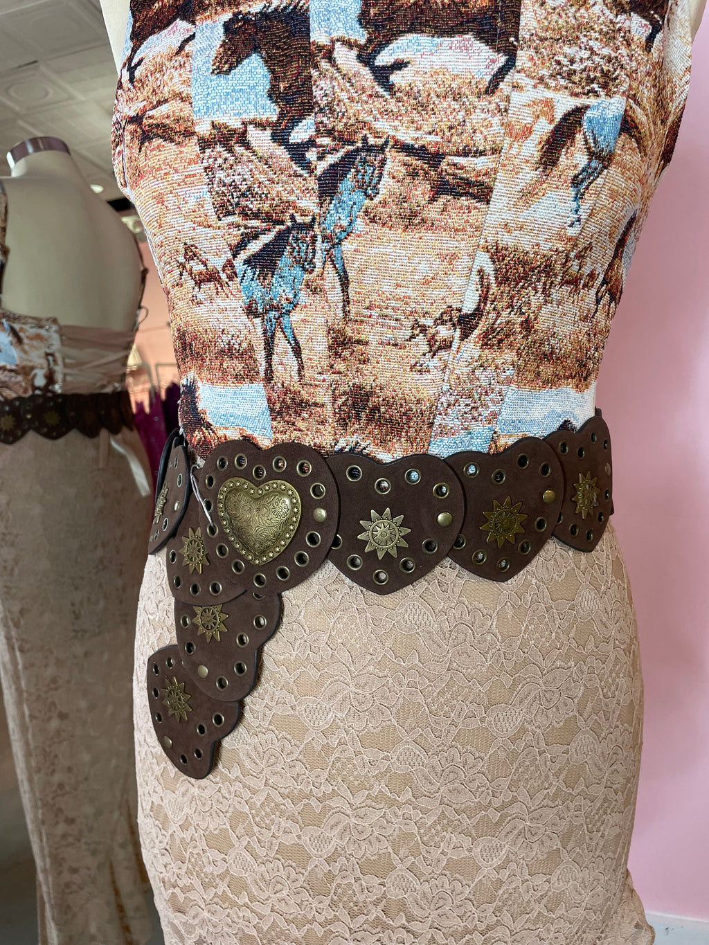 Star Heart Western Belt