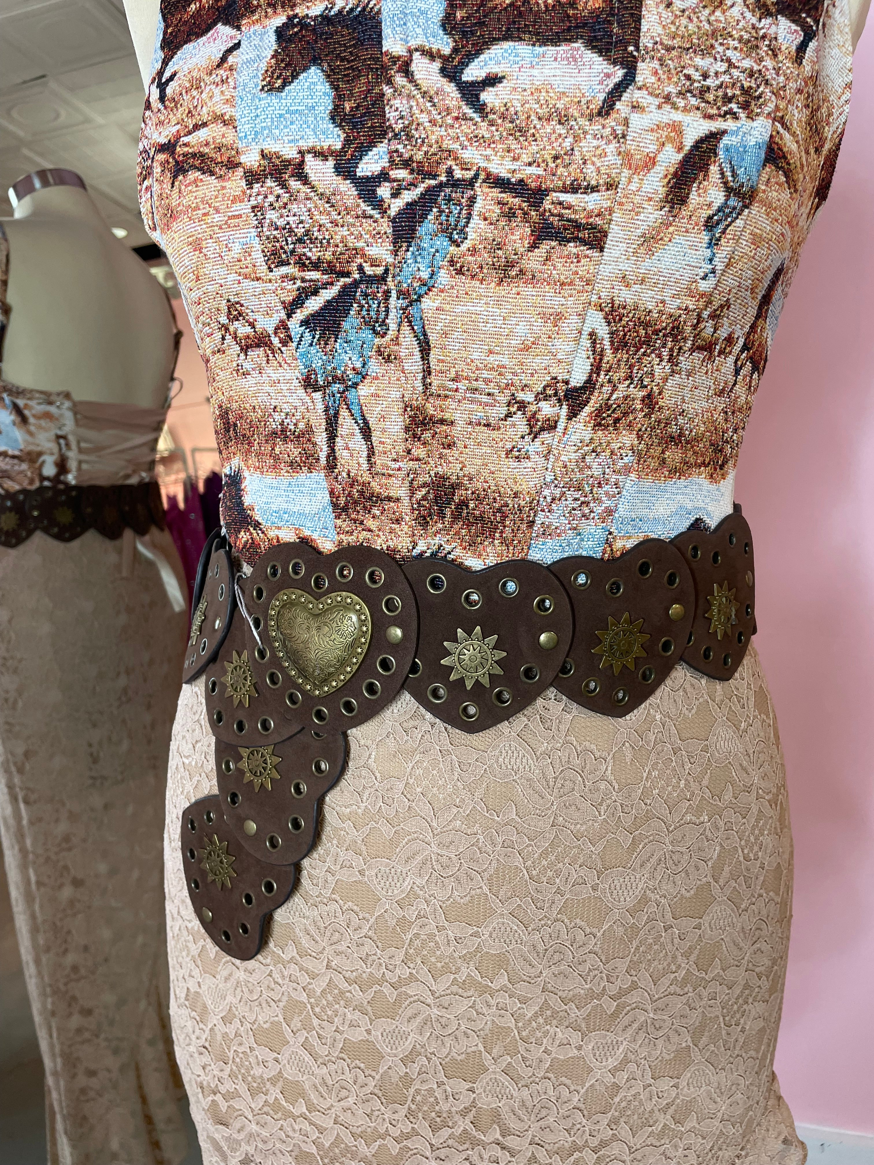 Star Heart Western Belt