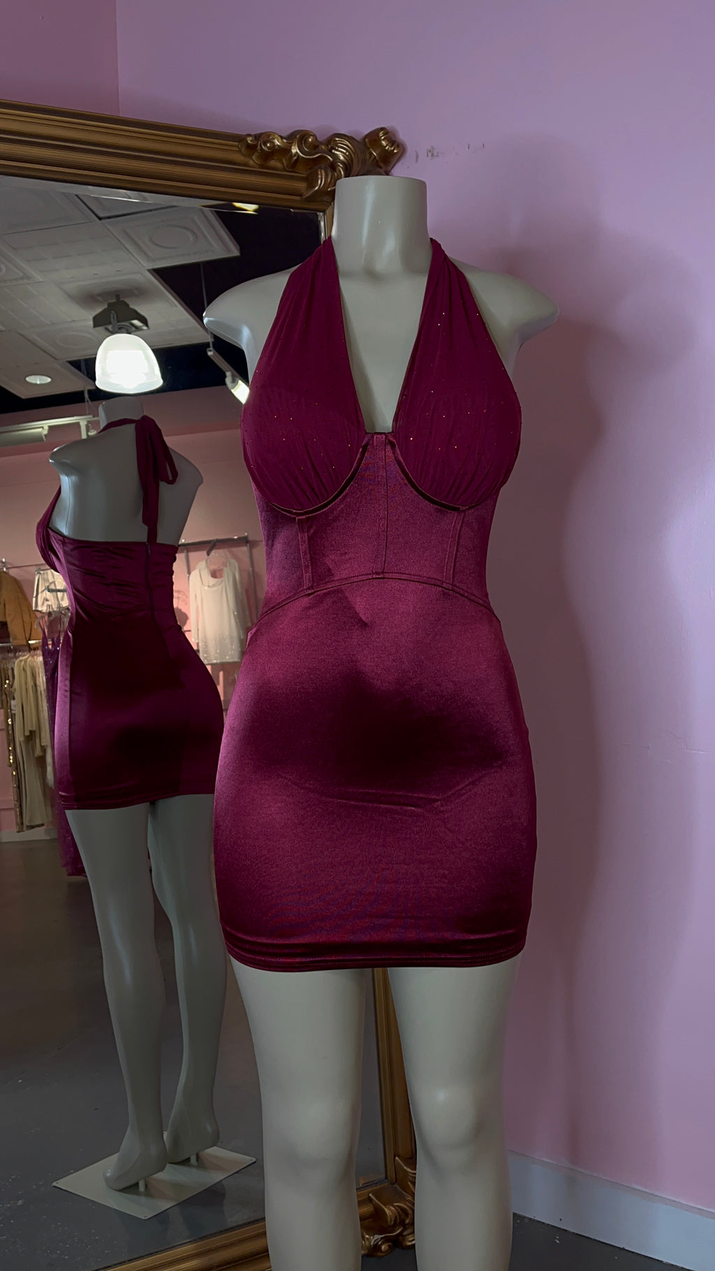 Amour Halter Mini Dress