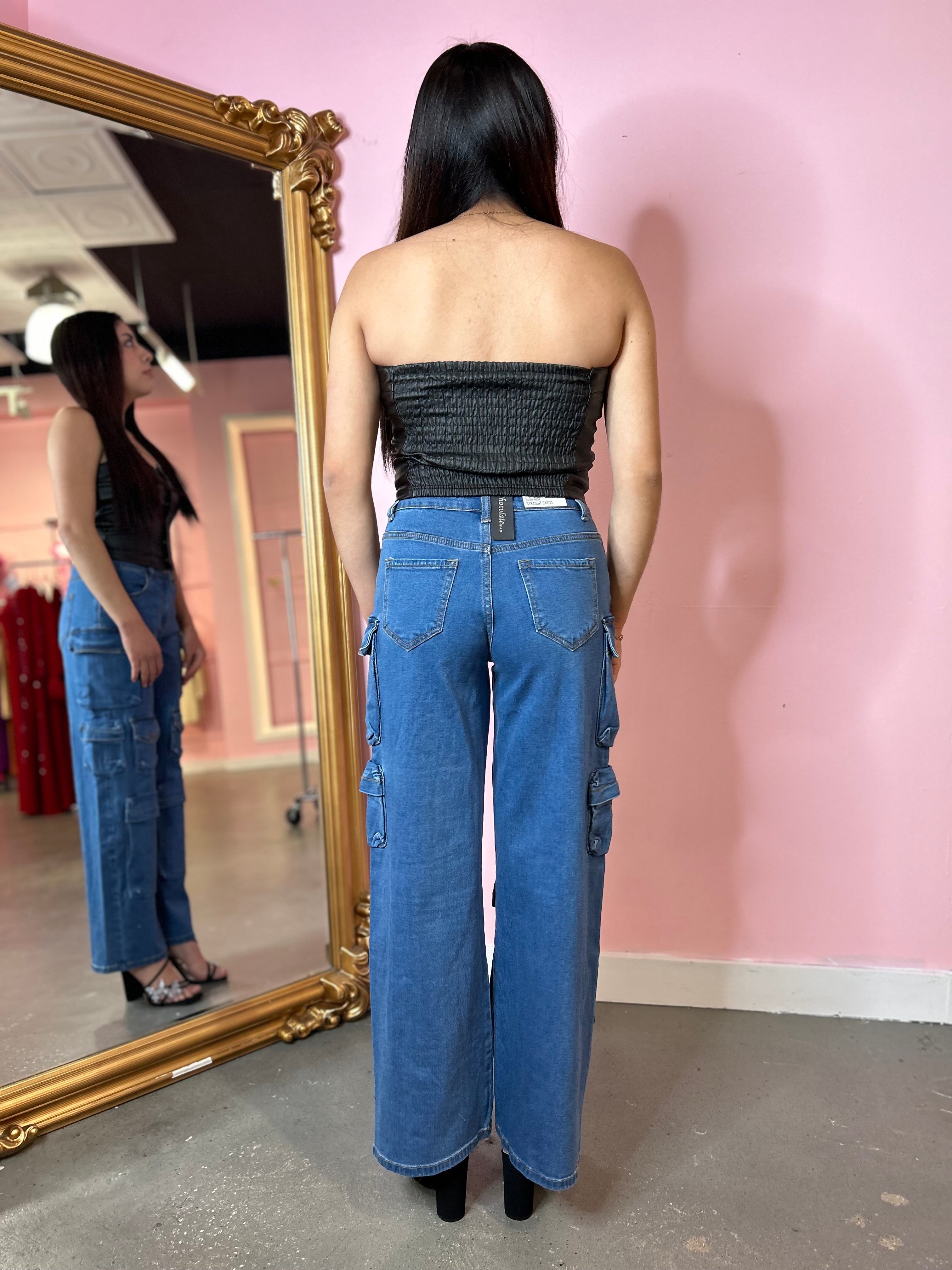 Don't Compare High Rise Cargo Jeans