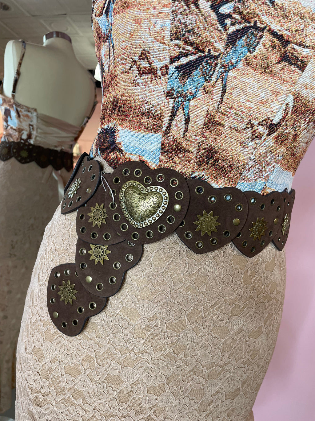 Star Heart Western Belt