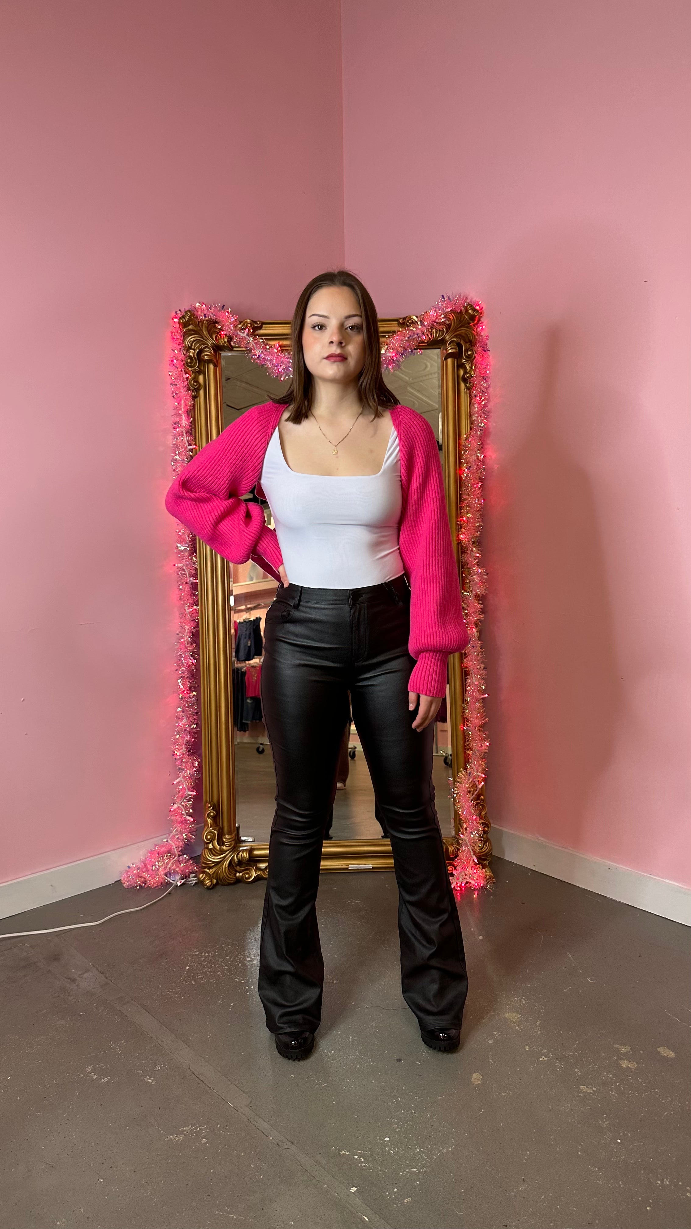 Natalia leather bell Pants