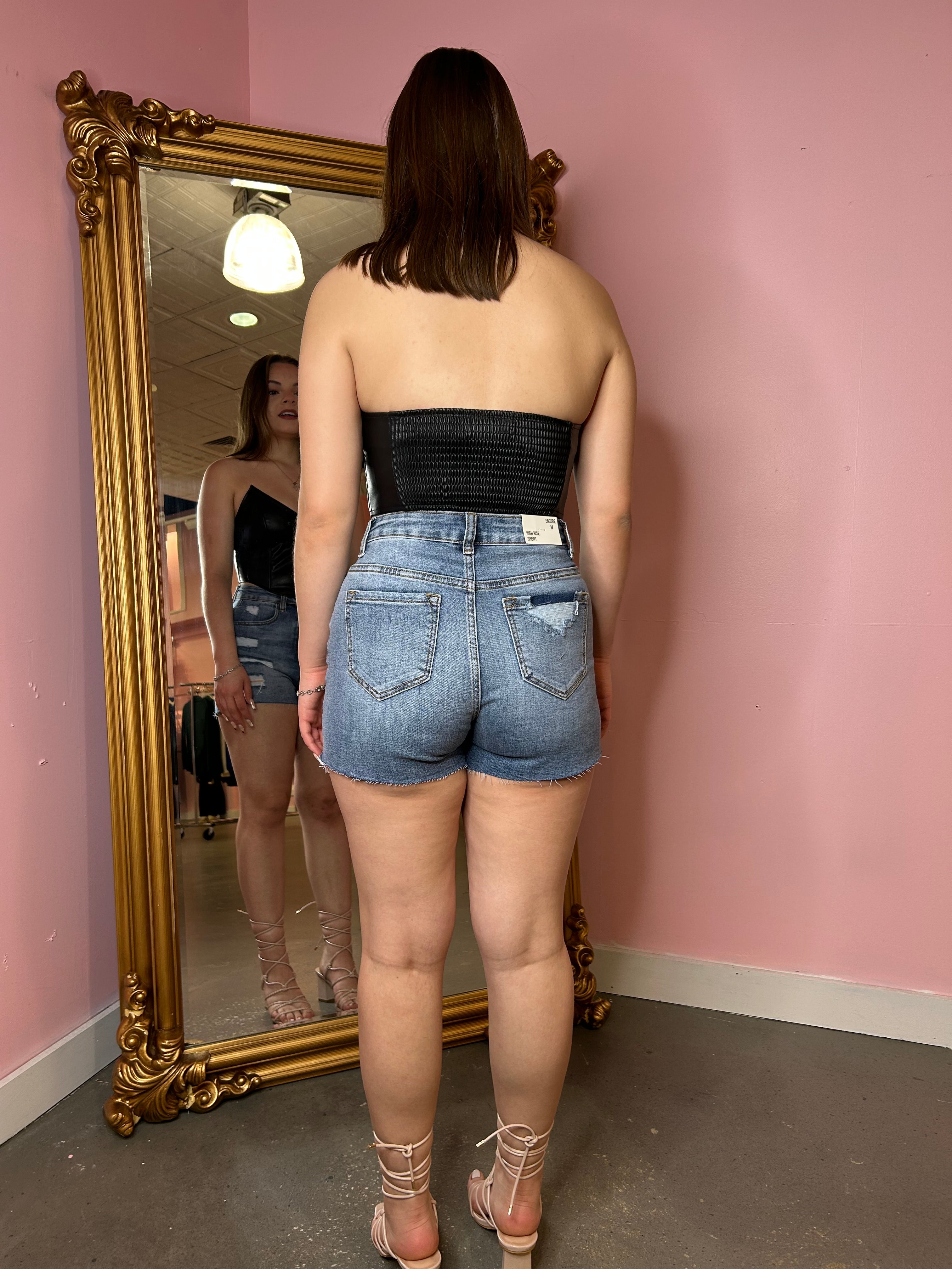 Brianna denim shorts