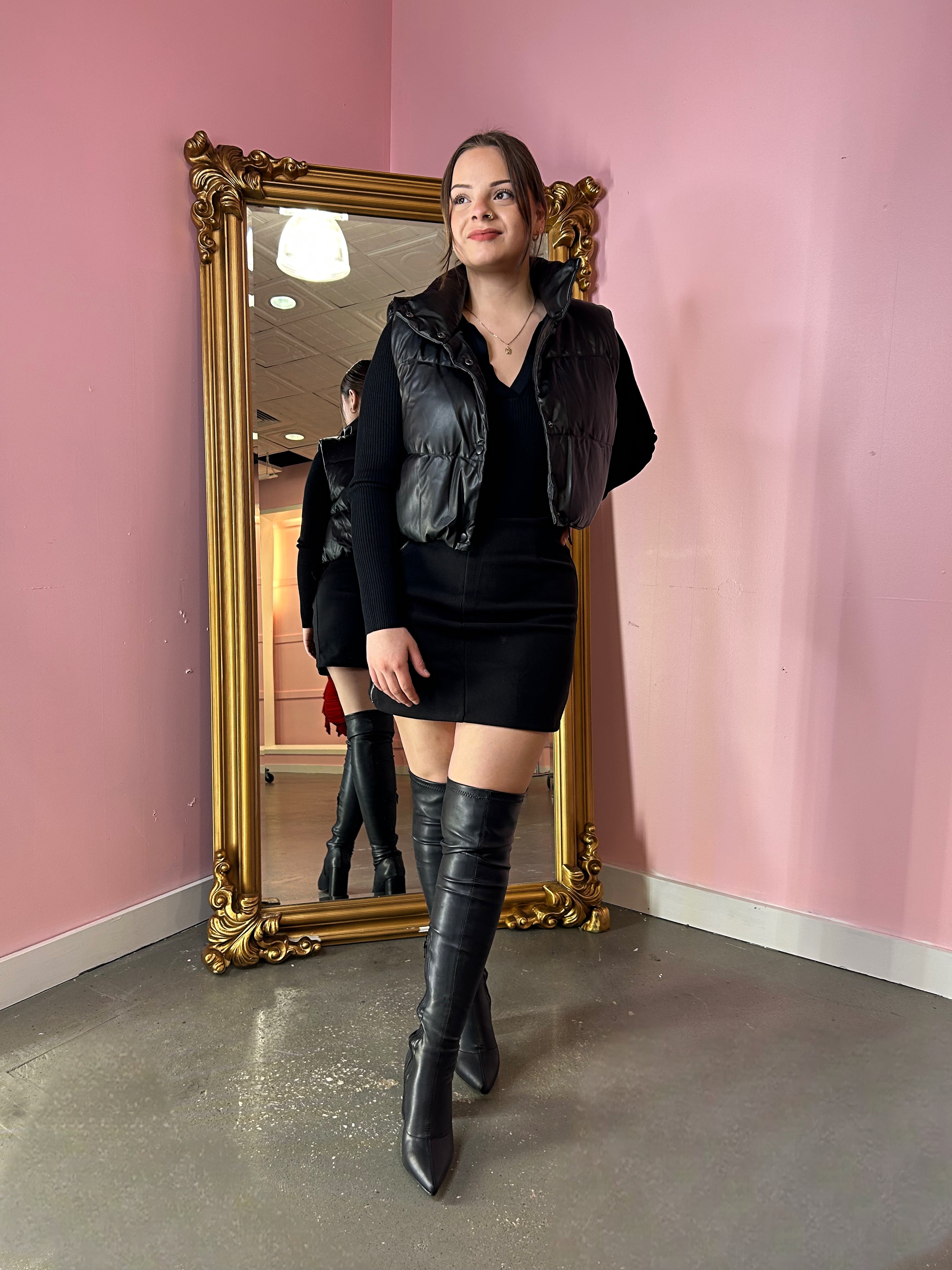 Avery leather vest