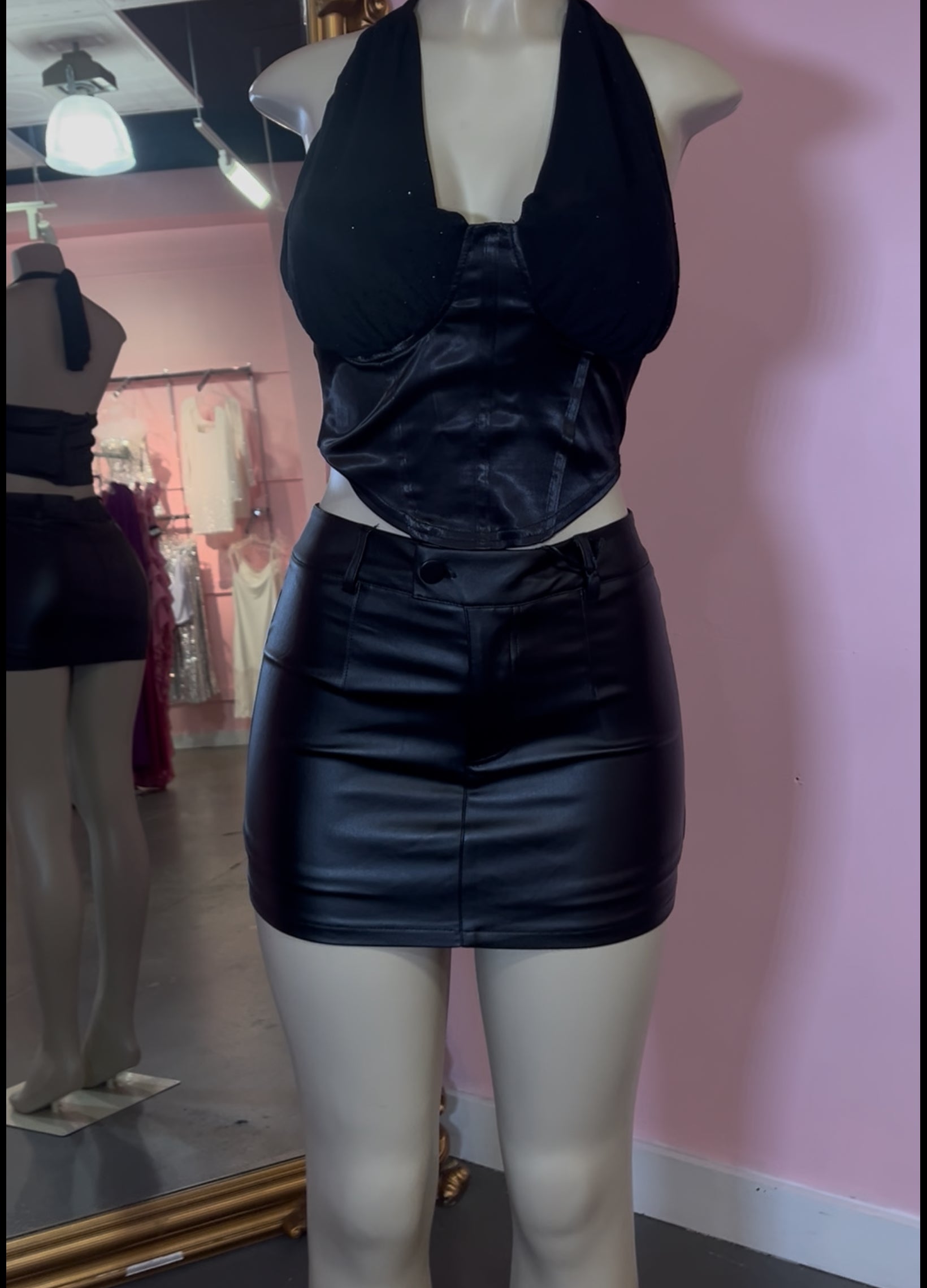 Naila Leather Skort