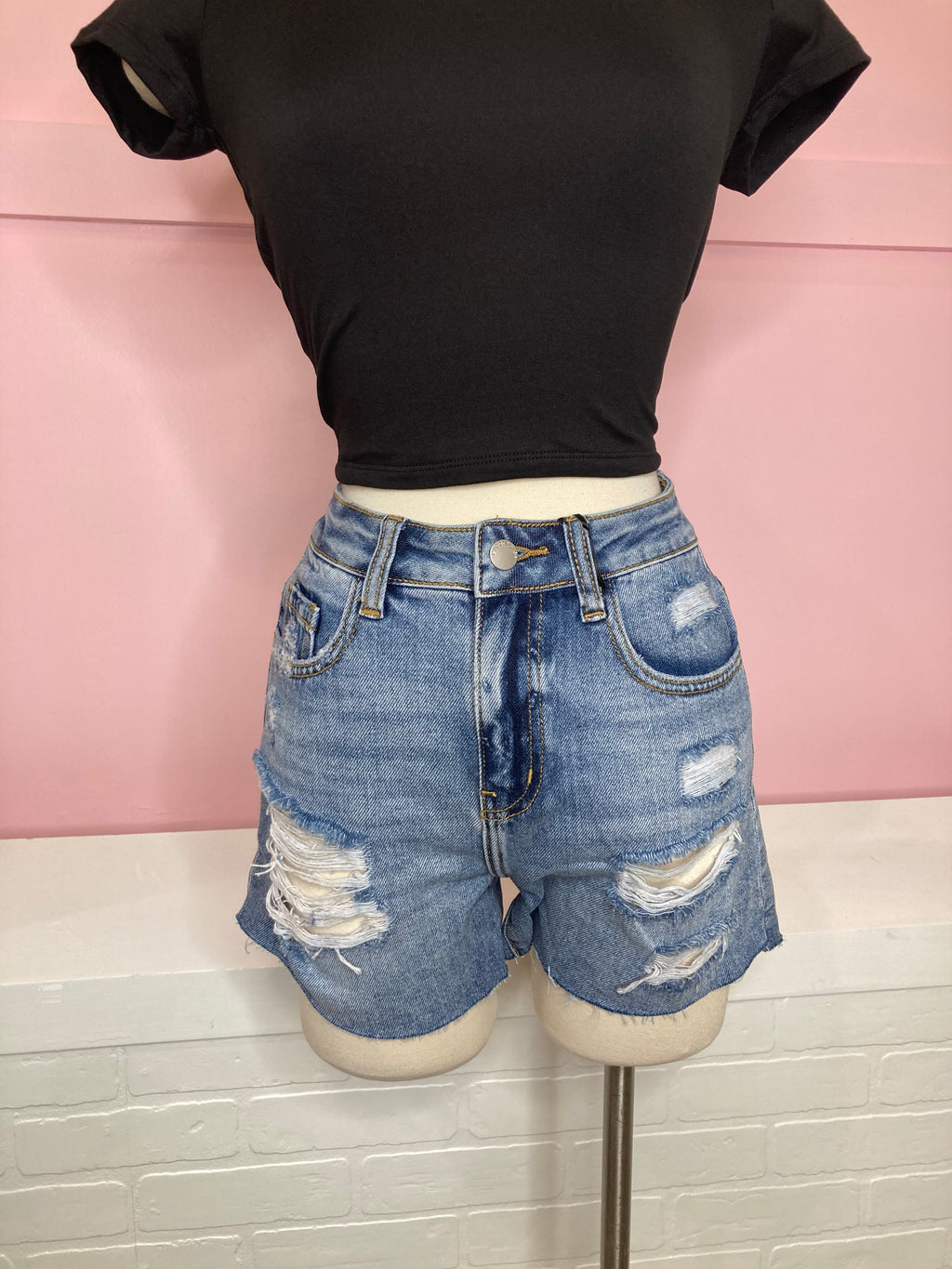 Brianna denim shorts