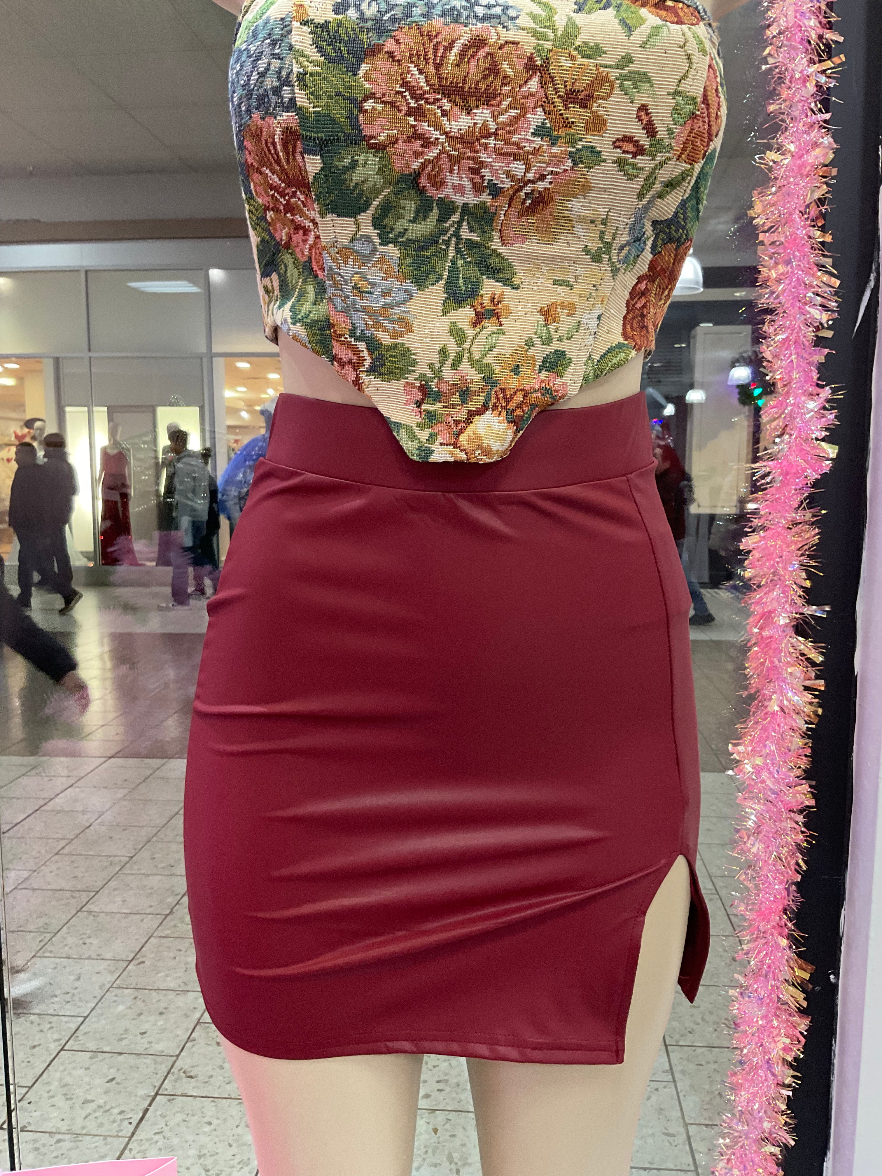 Melody leather skirt
