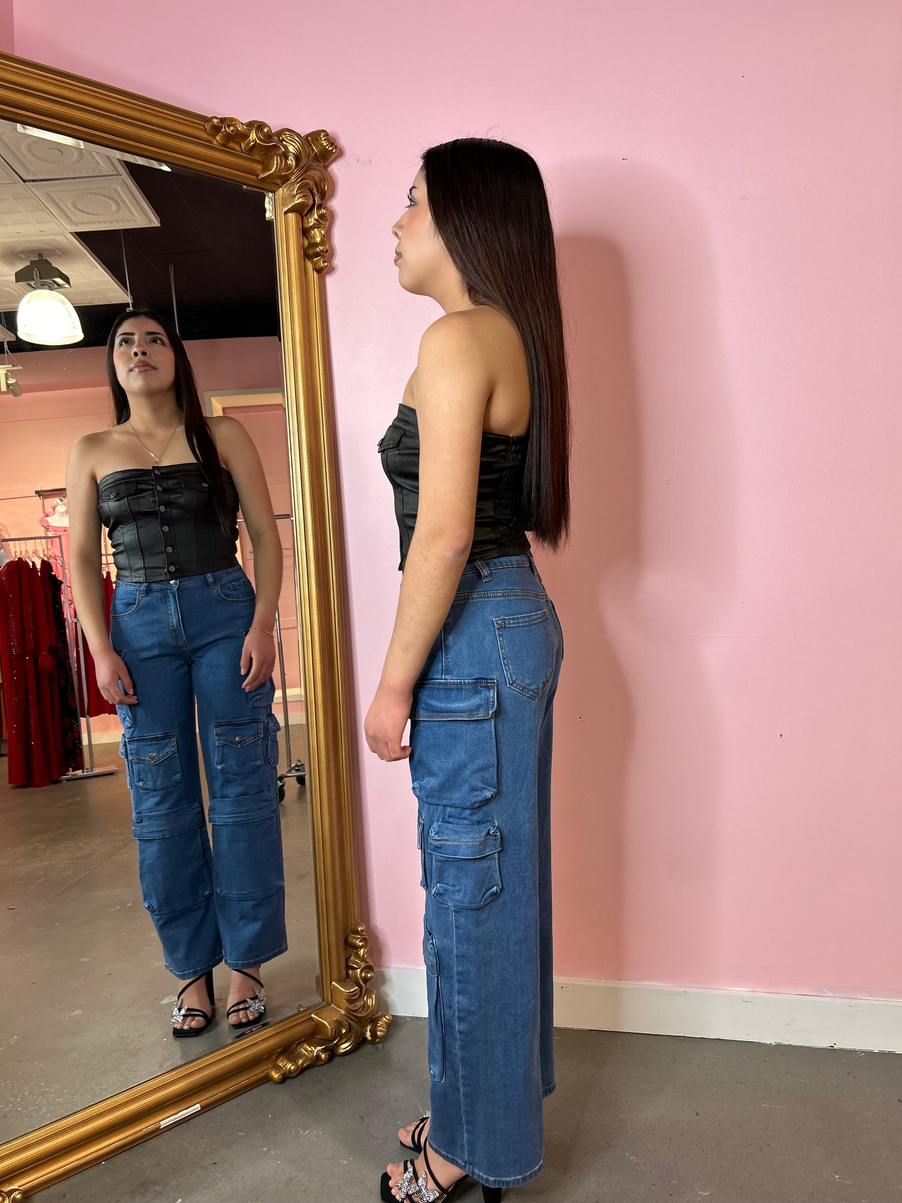 Don't Compare High Rise Cargo Jeans