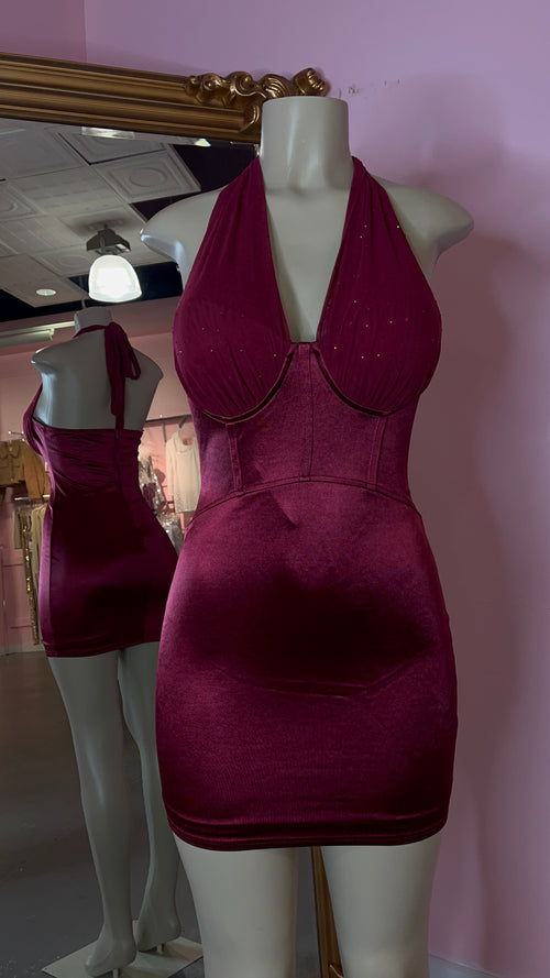 Amour Halter Mini Dress