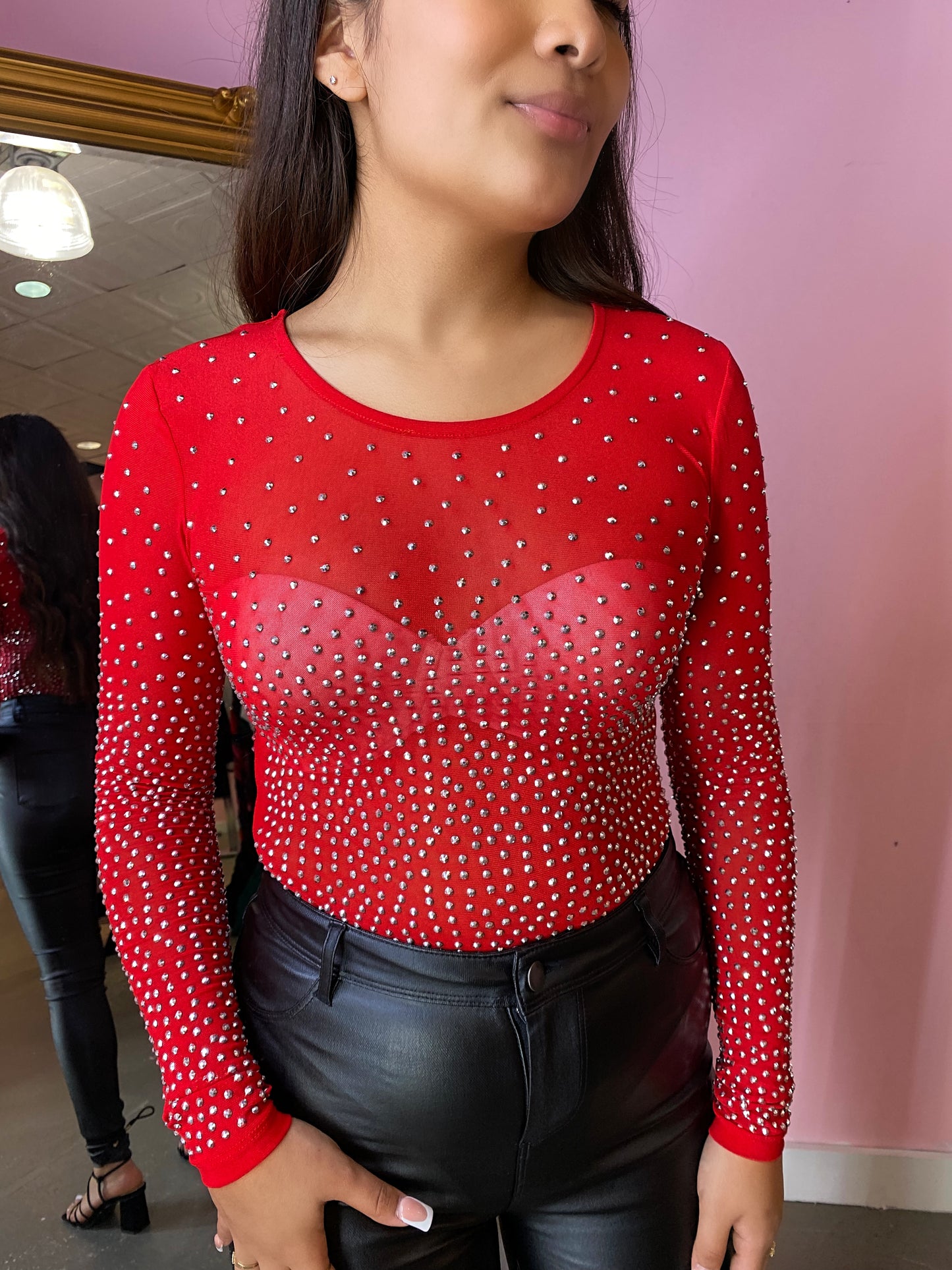 Cassy rhinestone bodysuit