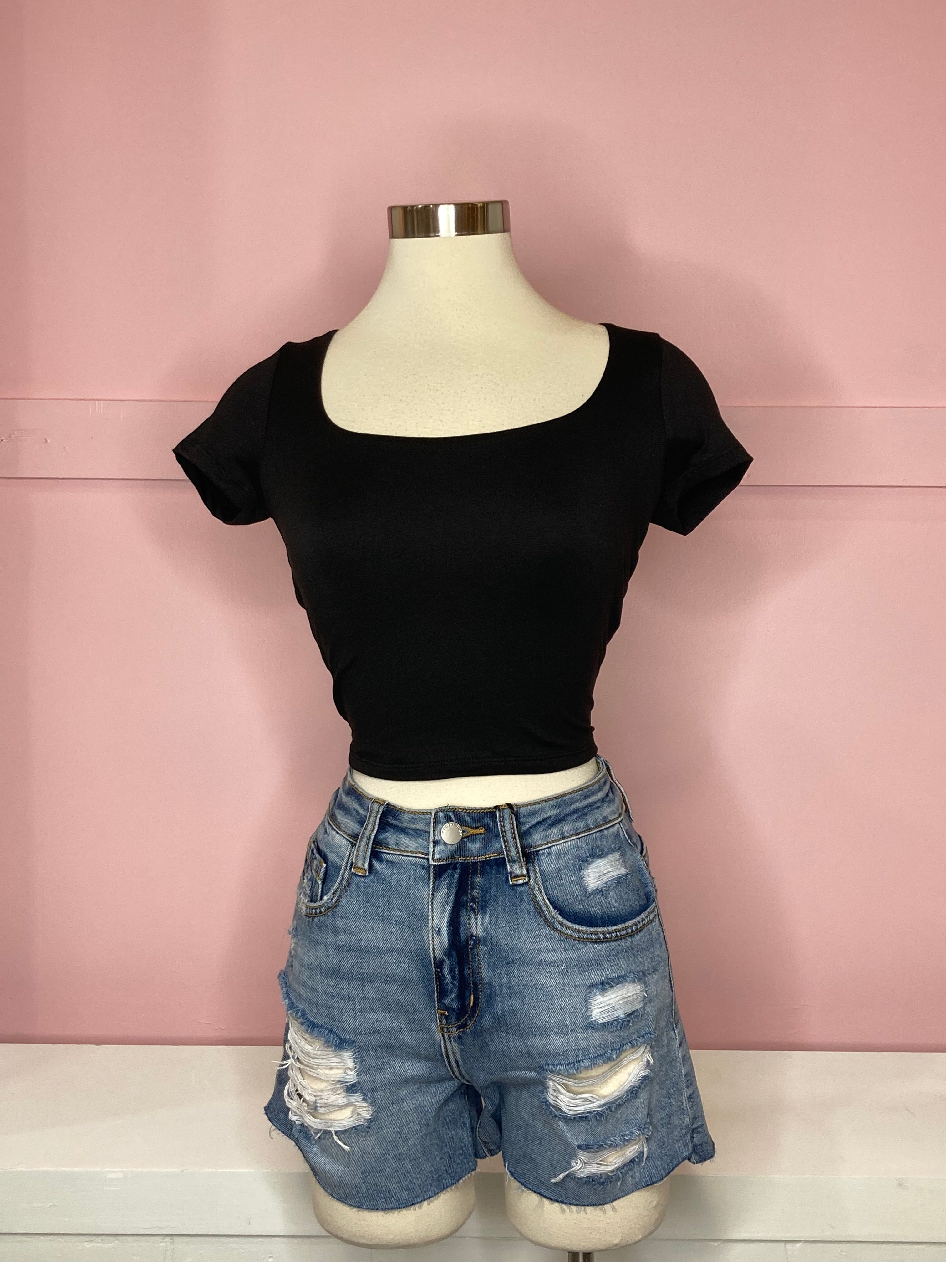 Brianna denim shorts