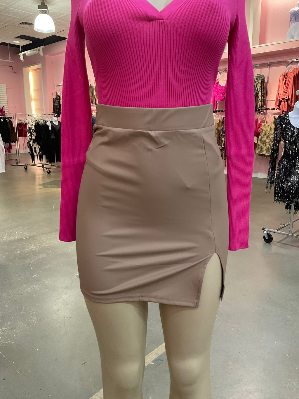Melody leather skirt