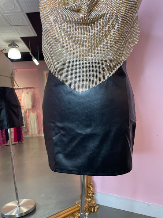 Night Life Leather Skirt