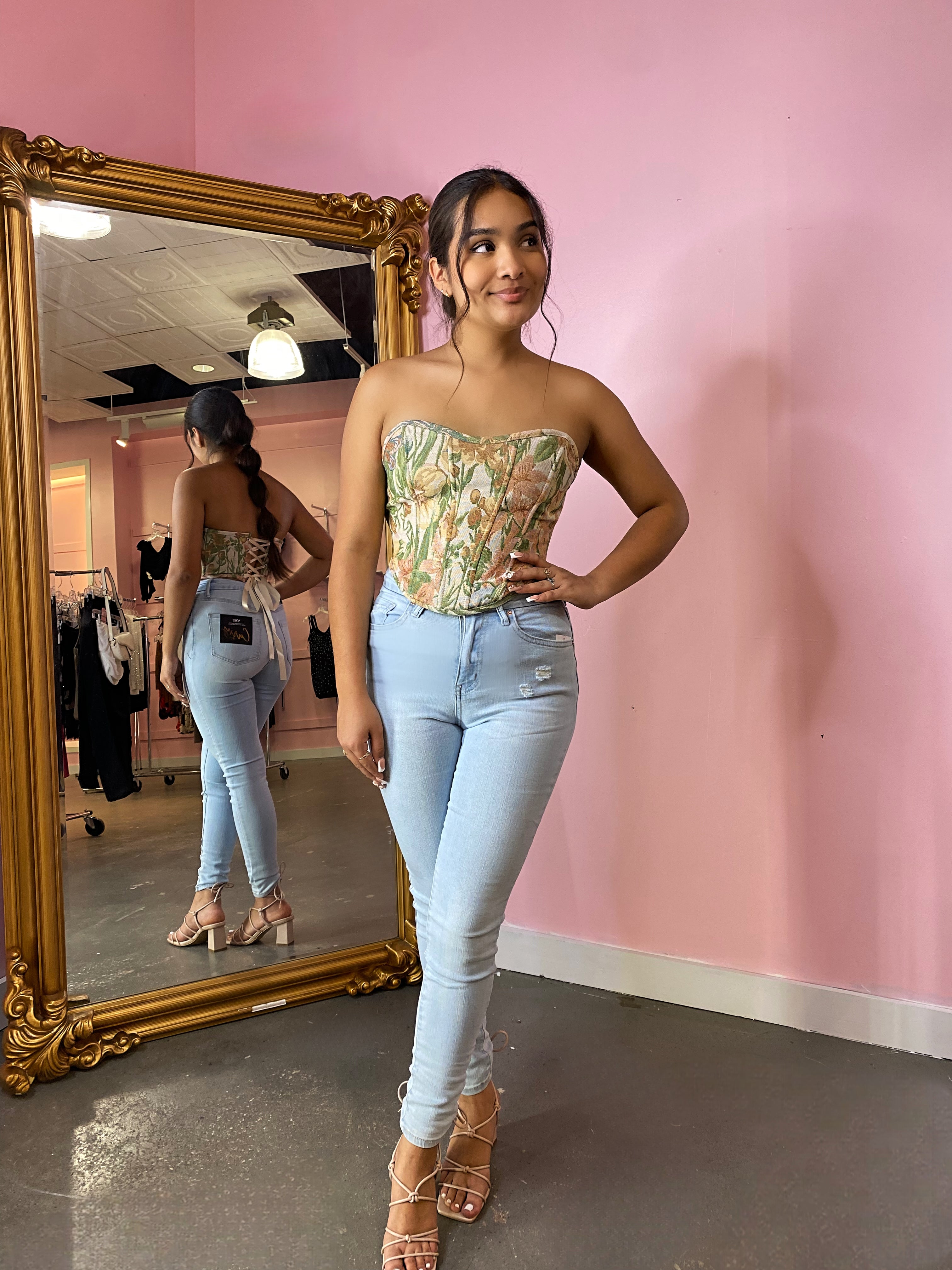 Feeling myself high rise skinny jeans