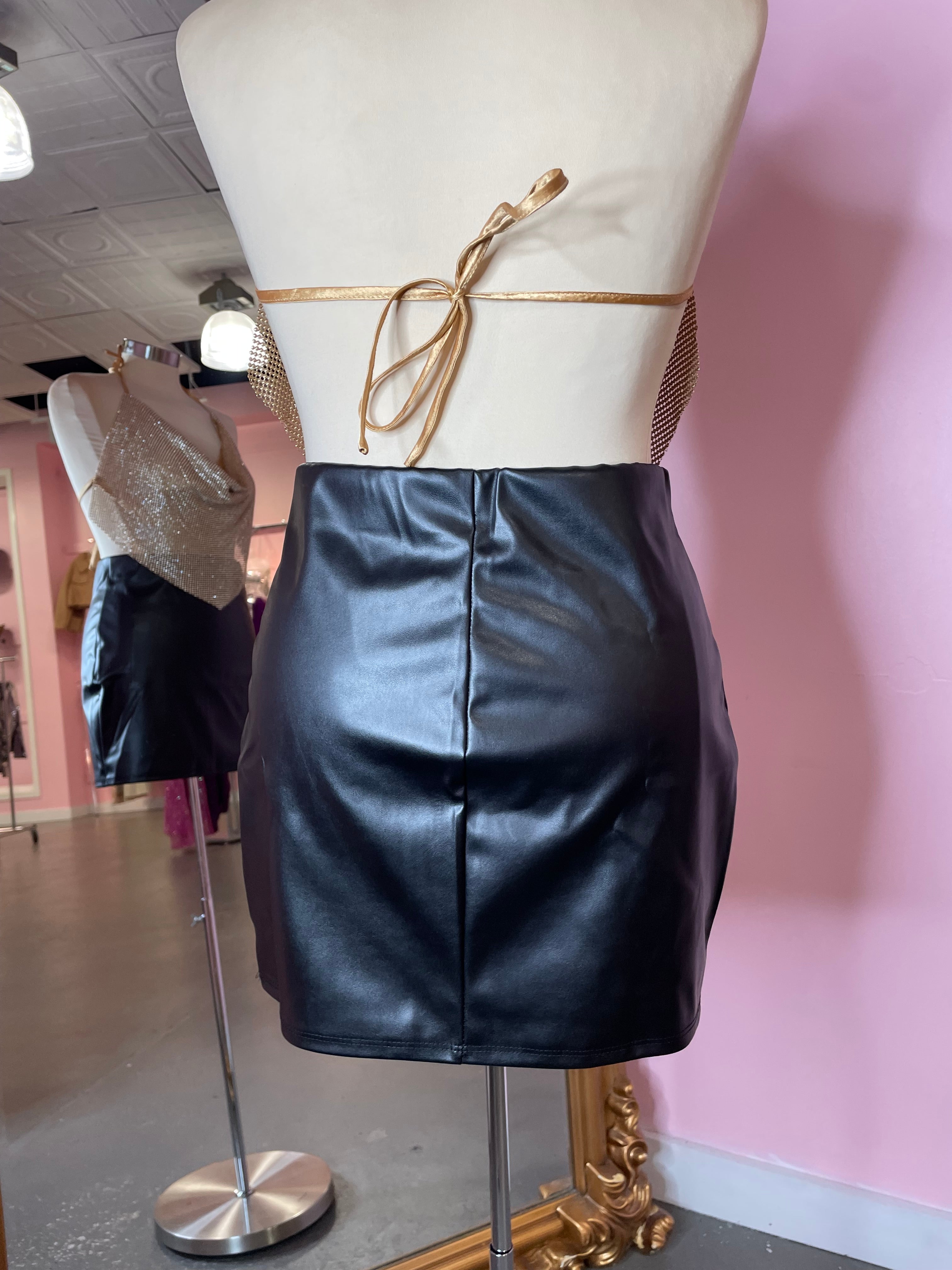 Night Life Leather Skirt