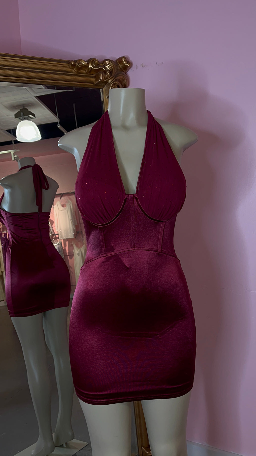 Amour Halter Mini Dress