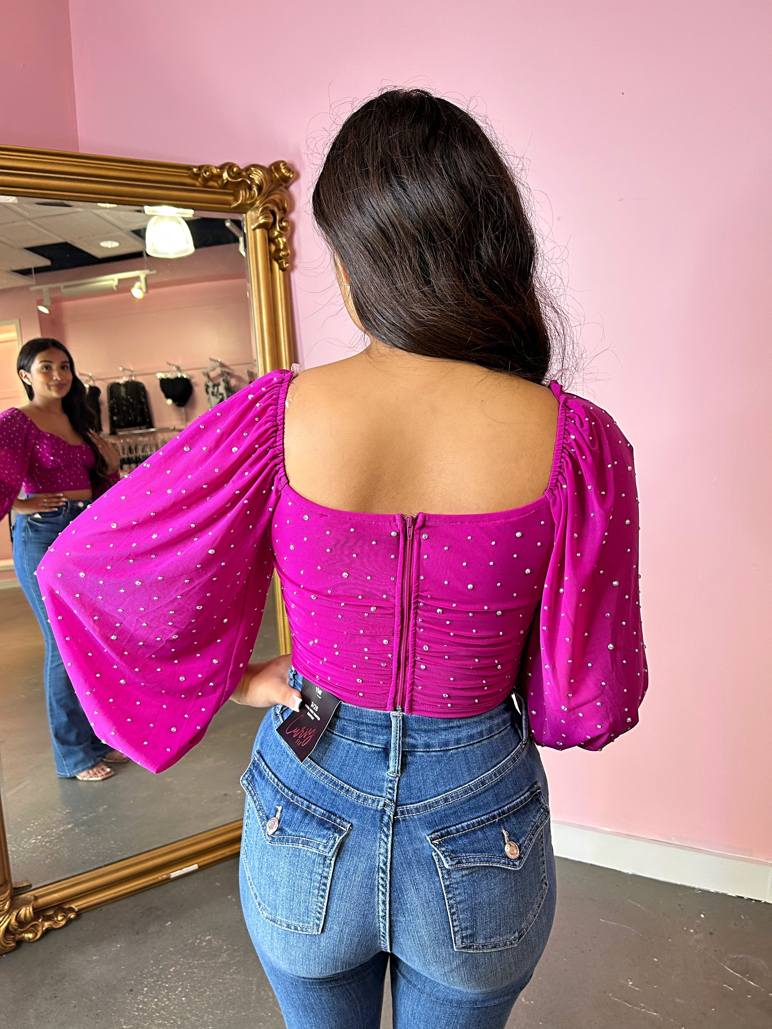 Kamila rhinestone Top