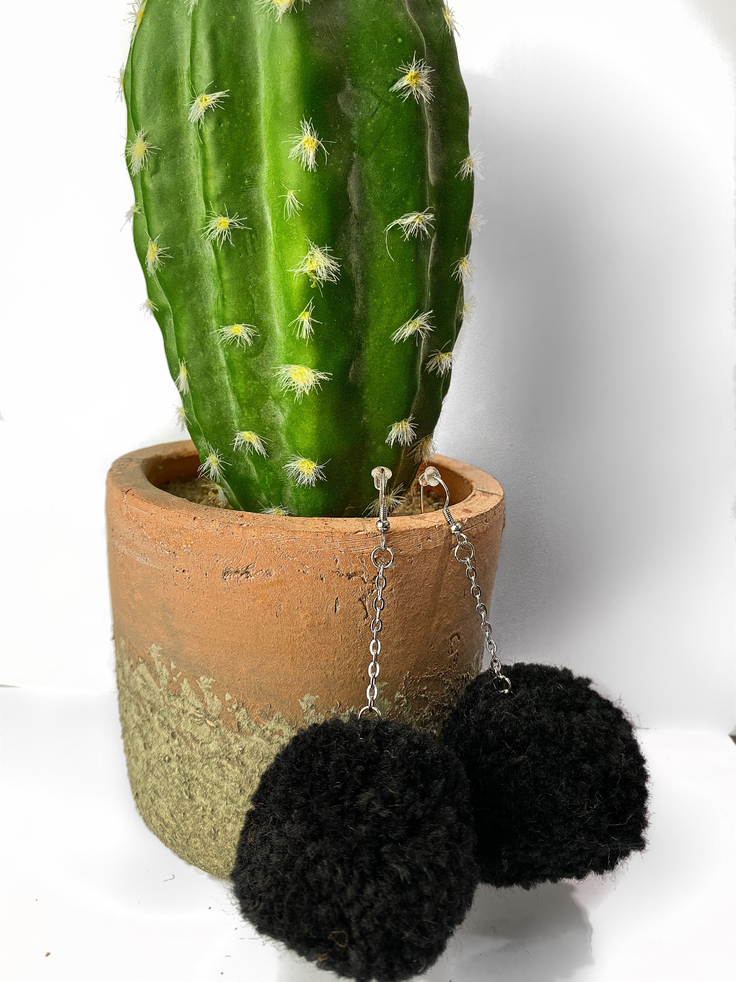 Puff Ball Earings