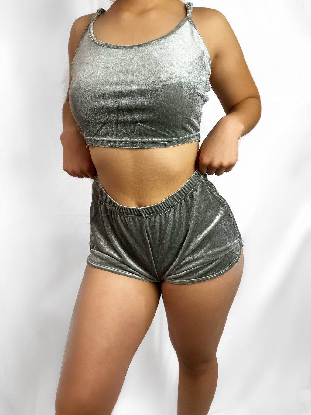 Grey Velvet Set
