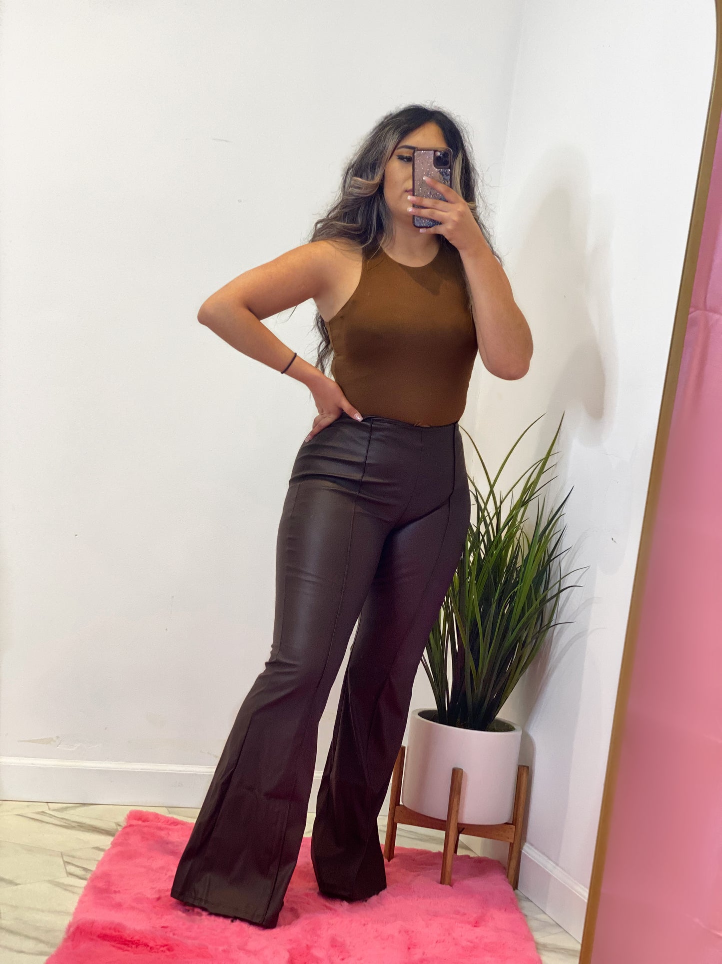 Heather Leather Pants